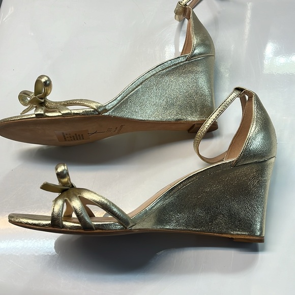 Kate spade flamenco wedge in gold size 8.5 - Picture 7 of 9
